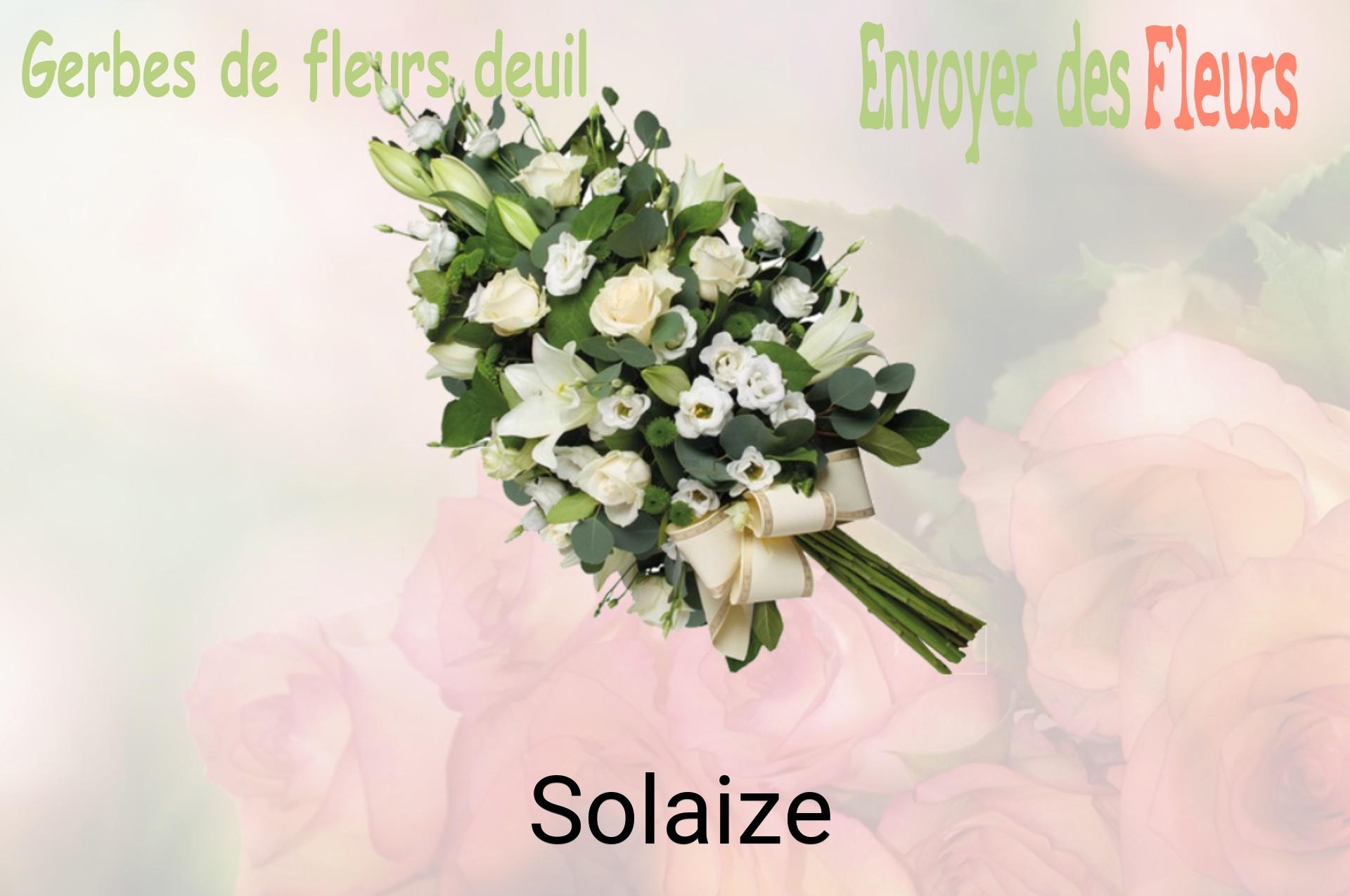 Gerbe de fleurs de deuil livrée à Solaize